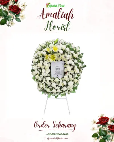 Krans Bunga Duka Cita di Pangkalan Jati